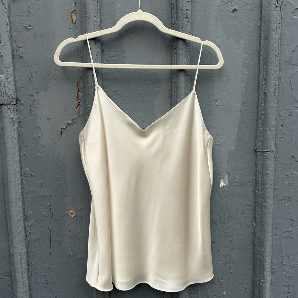 Club Monaco cream satin camisole, size Large - Picture 2 of 5